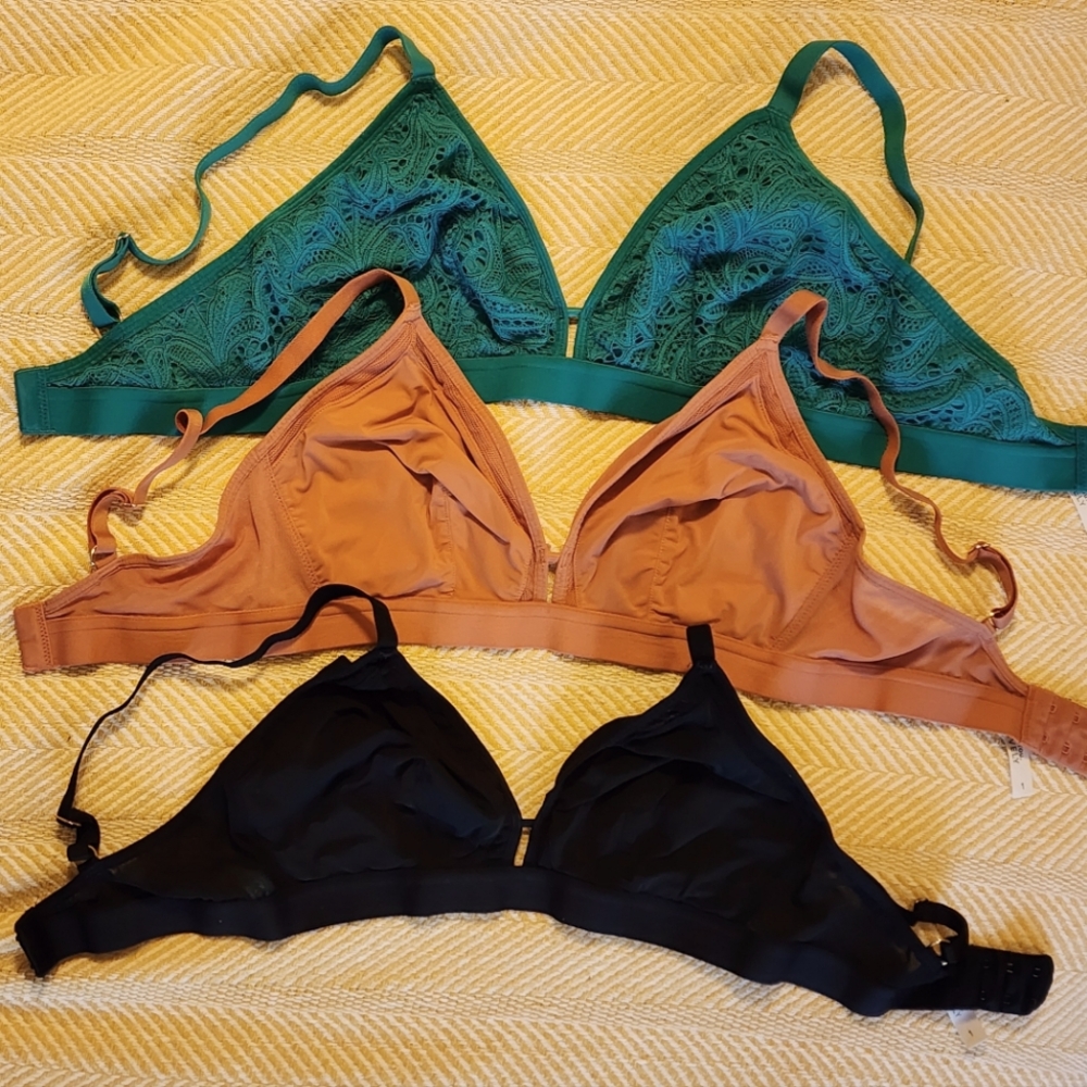 All You Lively Bralettes, size 1, set of 3